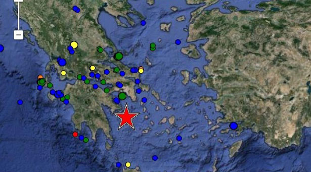 Ισχυρός σεισμός ταρακούνησε την Αθήνα το βράδυ.Έγινε αισθητός μέχρι την Κρήτη