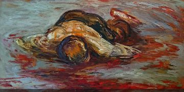 Λεπτομέρεια από πίνακα του Νίκου Μαστερόπουλου που περιλαμβάνεται στο video art «Δέηση για τον Πόντο» (φωτ.: ΧΚ)