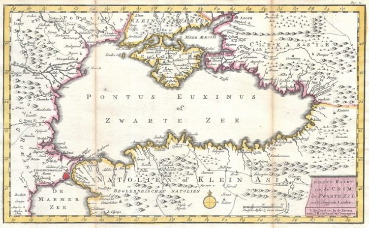 Χάρτης του Εύξεινου Πόντου (Ratelband, 1747)