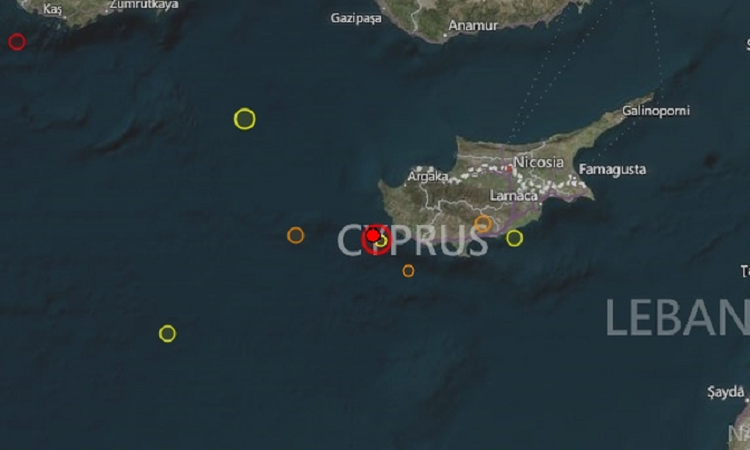 Σεισμική δόνηση 5,3 Ρίχτερ στην Κύπρο