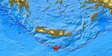 Σεισμός πάνω από 5 Ρίχτερ στην Κρήτη για δεύτερη συνεχόμενη μέρα
