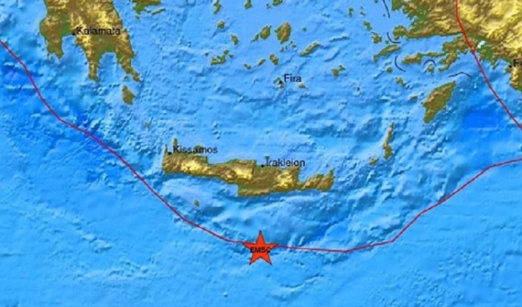 Σεισμός πάνω από 5 Ρίχτερ στην Κρήτη για δεύτερη συνεχόμενη μέρα