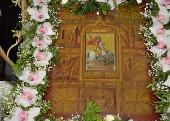 Όλο το πρόγραμμα της παραμονής της εικόνας του Αγίου Γεωργίου Περιστερεώτα στο Περιστέρι - Cover Image