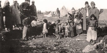 Εικόνα από καταυλισμό προσφύγων της Ανατολικής Θράκης, το 1914, στη Θεσσαλονίκη