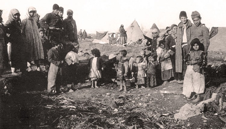 Εικόνα από καταυλισμό προσφύγων της Ανατολικής Θράκης, το 1914, στη Θεσσαλονίκη