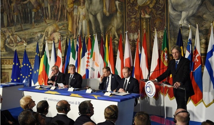 Οι ηγέτες της ΕΕ υπέγραψαν τη Διακήρυξη της Ρώμης