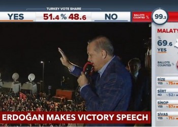 Ιστορικό χαρακτήρισε το αποτέλεσμα του δημοψηφίσματος ο Ερντογάν
