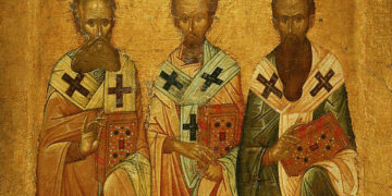 Εικόνισμα των Τριών Ιεραρχών στο Βυζαντινό Μουσείο της Θεσσαλονίκης (πηγή: commons.wikimedia.org)