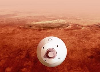Το ρομποτικό όχημα «Perseverance» της NASA, κινείται προς την επιφάνεια του Κόκκινου Πλανήτη, ωστόσο πρέπει να υλοποιηθούν με ακρίβεια όλα τα στάδια πριν την προσεδάφισή του για να ολοκληρωθεί με επιτυχία (φωτ.: NASA/JPL-Caltech)