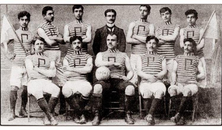 Ελληνική Aθλητική Ομάδα «Πόντος» Μερζιφούντα, 1906/7 (πηγή: The Trustees of Anatolia College)