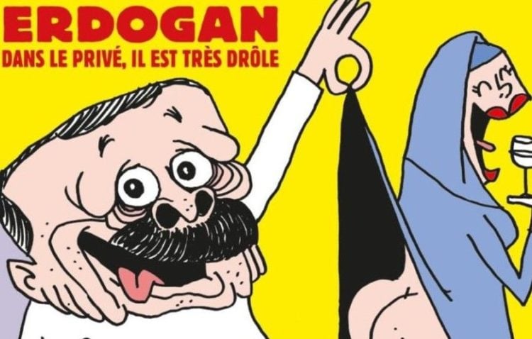 Το επίμαχο σκίτσο στο γαλλικό σατιρικό περιοδικό (φωτ.: Facebook/ Charlie Hebdo)