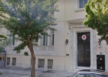 Το κτήριο της τουρκικής πρεσβείας στην Αθήνα όπου εργάζεται η σύντροφος συμβούλου του Αλέξη Τσίπρα (φωτ. αρχείου: ΑΠΕ-ΜΠΕ)