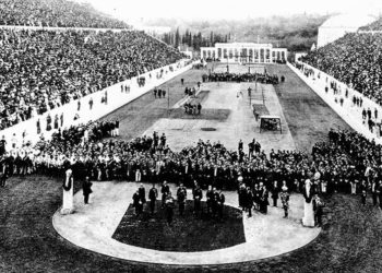 Η τελετή έναρξης των Ολυμπιακών Αγώνων το 1896 στο Καλλιμάρμαρο