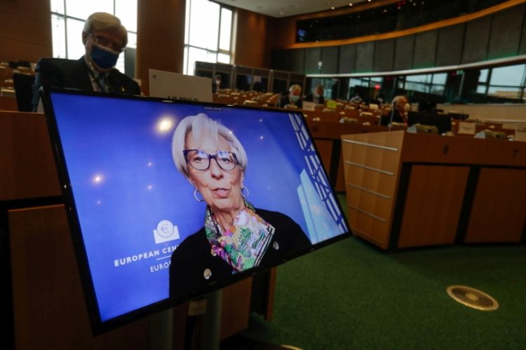 Η πρόεδρος της Ευρωπαϊκής Κεντρικής Τράπεζας Κριστίν Λαγκάρντ (φωτ.: EPA/STEPHANIE LECOCQ)