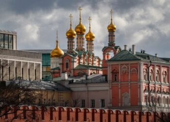 Άποψη του κτηριακού συγκροτήματος του Κρεμλίνου, στη Μόσχα (φωτ.: EPA / Yuri Kochetkov)