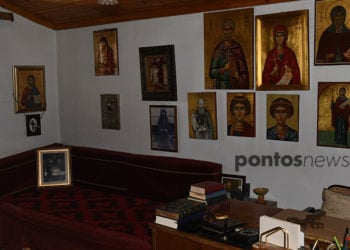 Το γραφείο του Αγίου Γεωργίου Καρσλίδη στη Μονή Αναλήψεως του Σωτήρος (φωτ.: Φίλιππος Φασούλας)