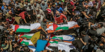 Παλαιστίνη, 15/05/2021(φωτ.: ΑΠΕ-ΜΠΕ/ EPA/ Mohammed Saber)
