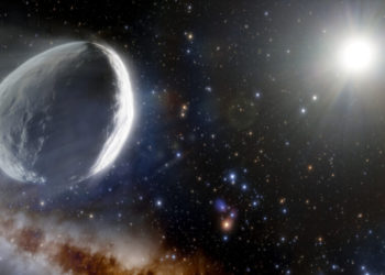 Καλλιτεχνική απεικόνιση) του κομήτη από τους ερευνητές (φωτ.: ΑΠΕ-ΜΠΕ)