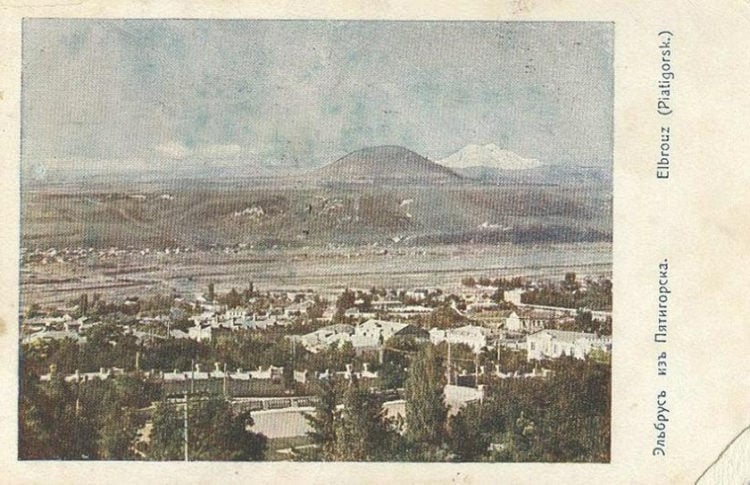 Ταχυδρομικό δελτάριο του 19ου αιώνα με το όρος Ελμπρούς (πηγή: wikipedia)