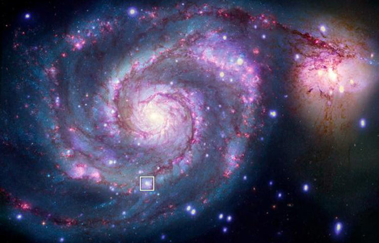 O σπειροειδής γαλαξίας Messier 51 (πηγή: NASA)