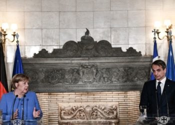 Συνάντηση του Πρωθυπουργού Κυριάκου Μητσοτάκη με την Καγκελάριο της Γερμανίας Άνγκελα Μέρκελ, Παρασκευή 29 Οκτωβρίου 2021.(EUROKINISSI / Τατιάνα Μπόλαρη)