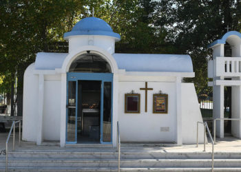 Το μοναδικό παρεκκλήσι που υπάρχει στην Καλαμαριά και είναι αφιερωμένο στον πολιούχο της πόλης. Βρίσκεται πίσω από τον μητροπολιτικό ναό (φωτ.: Φίλιππος Φασούλας)