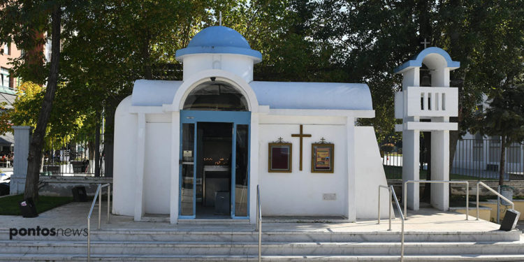 Το μοναδικό παρεκκλήσι που υπάρχει στην Καλαμαριά και είναι αφιερωμένο στον πολιούχο της πόλης. Βρίσκεται πίσω από τον μητροπολιτικό ναό (φωτ.: Φίλιππος Φασούλας)