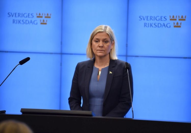 Η πρωθυπουργός της Σουηδίας, Μαγκνταλένα Άντερσον (φωτ. αρχείου: 
EPA/Pontus Lundahl/TT SWEDEN OUT)