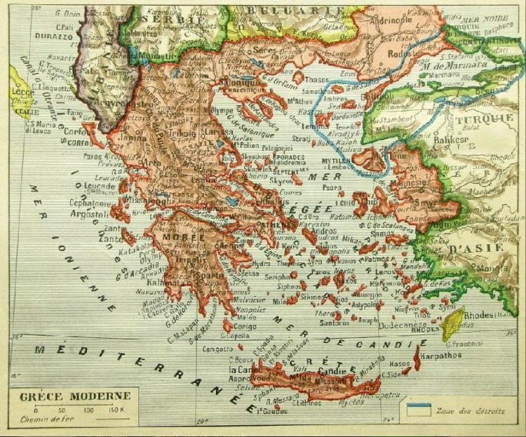 Γαλλικής κατασκευής χάρτης της Μεγάλης Ελλάδας, που δημιουργήθηκε μετά την υπογραφή της Συνθήκης των Σεβρών (πηγή: Flickr)