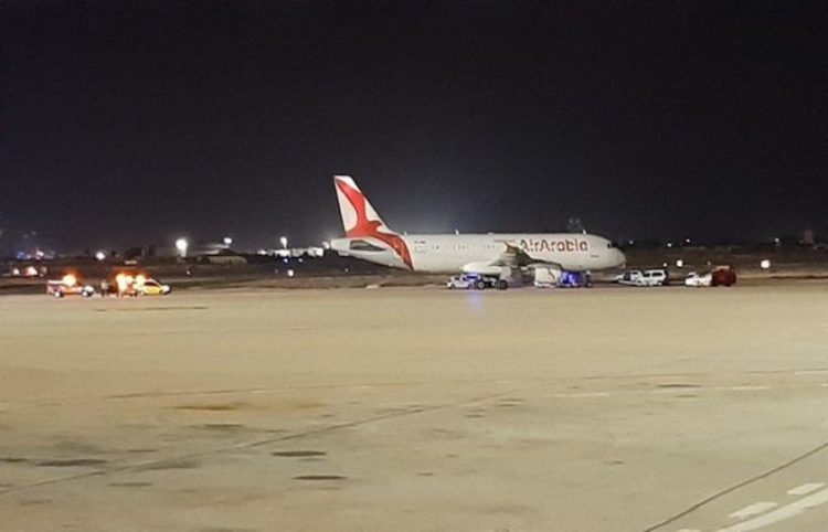 To αεροπλάνο που πραγματοποίησε έκτακτη προσγείωση στο αεροδρόμιο της Μαγιόρκα (Φωτ.: Mallorca Daily Bulletin)