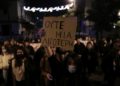 Από συγκέντρωση διαμαρτυρίας για την εξάλειψη της βίας κατά των γυναίκων (φωτ.: ΑΠΕ-ΜΠΕ/ Γιώργος Βιτσαράς)