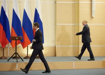Στιγμιότυπο από τη συνάντηση του πρωθυπουργού Κυριάκου Μητσοτάκη με τον πρόεδρο της Ρωσίας Βλαντιμίρ Πούτιν, στο Σότσι, Τετάρτη 8 Δεκεμβρίου 2021.
(EUROKINISSI/ Γρ/ Τύπου Πρωθυπουργού/ΔΗΜΗΤΡΗΣ ΠΑΠΑΜΗΤΣΟΣ)