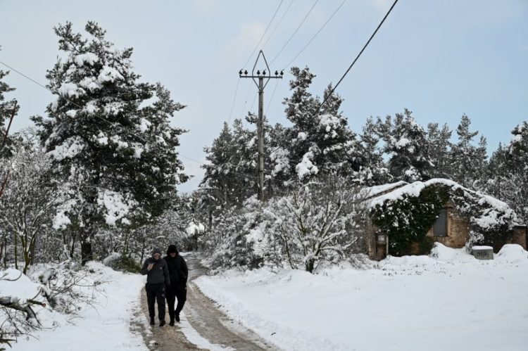 Δεύτερη μέρα χιονόπτωσης στο Διόνυσο (φωτ.: EUROKINISSI/ Μιχάλης Καραγιάννης)