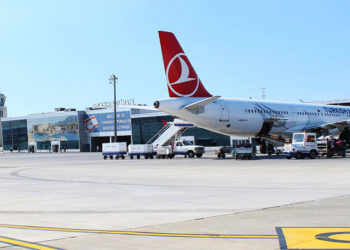 Το παράνομο αεροδρόμιο της Τύμπου στα Κατεχόμενα (φωτ.: Facebook / Ercan Havalimanı)