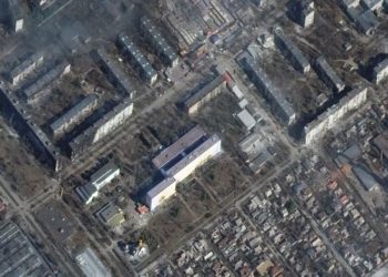 Δορυφορική εικόνα της Μαριούπολης (φωτ. αρχείου: EPA/ MAXAR TECHNOLOGIES HANDOUT)