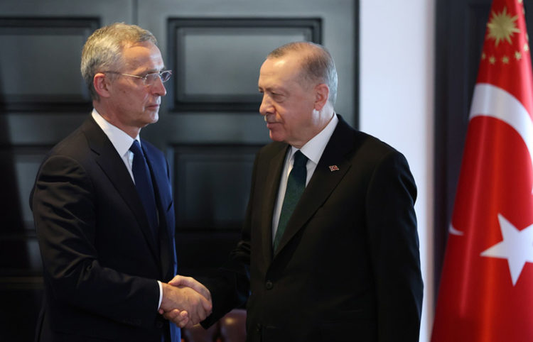 Γενς Στόλτενμπεργκ και Ρετζέπ Ταγίπ Ερντογάν στο Φόρουμ της Αττάλειας, το 2022 (φωτ.: Γραφείο Τύπου Προεδρίας της Τουρκίας)