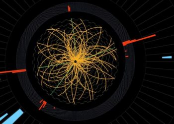 Εικόνα από υπολογιστή που είχε δοθεί στη δημοσιότητα από το CERN πριν από περίπου δέκα χρόνια (φωτ.: EPA/CERN HANDOUT)