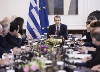 Ο πρωθυπουργός Κυριάκος Μητσοτάκης σε συνεδρίαση του υπουργικού συμβουλίου, στο Μέγαρο Μαξίμου, Τρίτη 21 Ιουνίου 2022 (Φωτ. αρχείου: ΑΠΕ-ΜΠΕ/Γραφείο Τύπου πρωθυπουργού/Δημήτρης Παπαμήτσος)