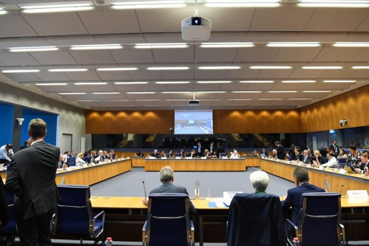 Eικόνα από συνεδρίαση του Eurogroup στις Βρυξέλλες (Φωτ. αρχείου: POOL EUROPEAN UNION / EUROKINISSI)
