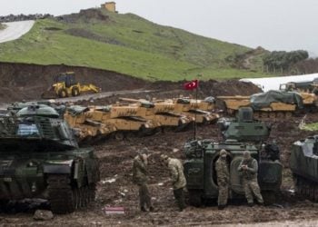 Τουρκικές στρατιωτικές δυνάμεις κοντά στο Μανμπίτζ (εικ. αρχείου: YouTube)