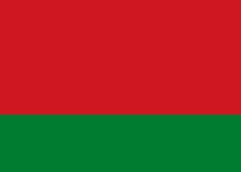 Η σημαία της Δημοκρατίας της Λευκορωσίας, όπως είναι το επίσημο όνομα του κράτους (φωτ.: el.wikipedia.org/ Ministry of the Foreign Affairs of the Republic of Belarus)