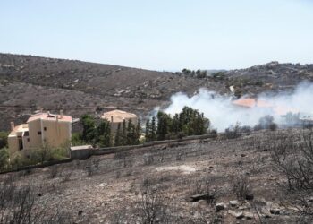 Στιγμιότυπο από το Ντράφι την επόμενη ημέρα της πυρκαγιάς στην Πεντέλη
(φωτ.: Σωτήρης Δημητρόπουλος/EUROKINISSI)