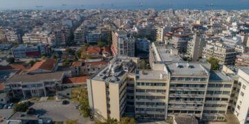 Αεροφωτογραφία από το Ιπποκράτειο Νοσοκομείο της Θεσσαλονίκης (φωτ: MotionTeam)
