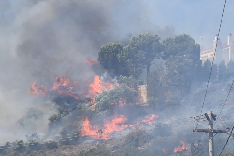 Δεύτερη ημέρα της πυρκαγιάς στην Πεντέλη, Τετάρτη 20 Ιουλίου 2022. (Φωτ.: Αντώνης Νικολόπουλος/Eurokinissi)
