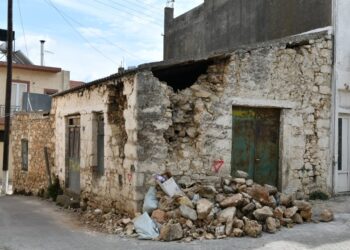 Εικόνα αρχείου από το Αρκαλοχώρι Κρήτης, μετά το σεισμό του 2021 (φωτ.: EUROKINISSI)