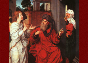 Η επίσκεψη του Αγγέλου στον Αβραάμ και τη Σάρρα (λεπτομέρεια από το έργο του Φλαμανδού ζωγράφου Γιαν Προφόοστ· πηγή: commons.wikimedia.org)