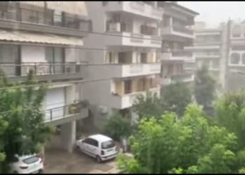 Βροχόπτωση στη Θεσσαλονίκη (φωτ.: YouTube / Opinion News)