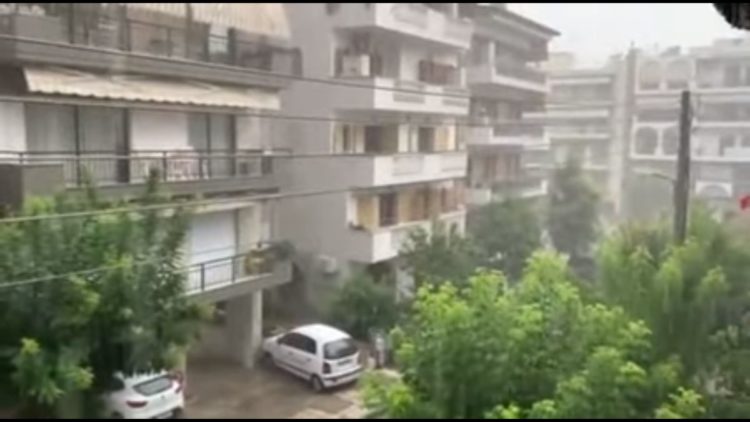 Βροχόπτωση στη Θεσσαλονίκη (φωτ.: YouTube / Opinion News)