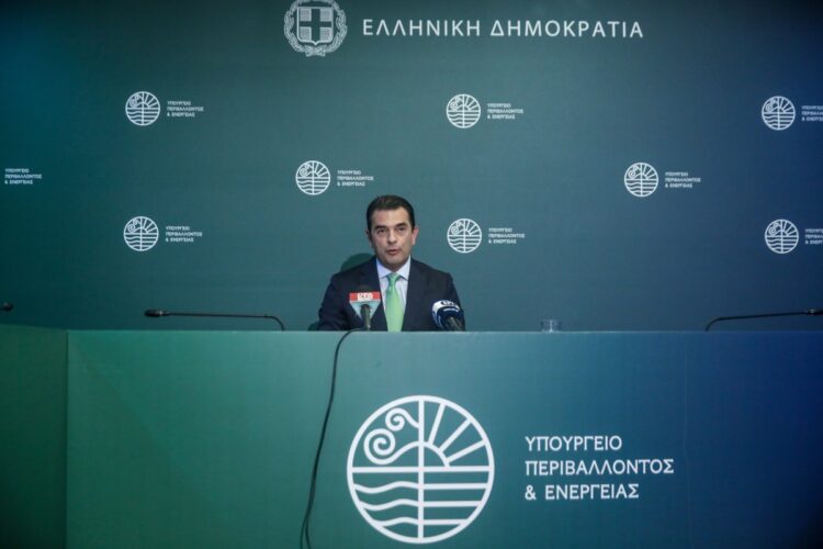 Ενημέρωση από τον υπουργό Περιβάλλοντος και Ενέργειας Κώστα Σκρέκα για το ύψος των επιδοτήσεων στην κατανάλωση ηλεκτρικής ενέργειας για τον Σεπτέμβριο. Τρίτη 23 Αυγούστου 2022 (Φωτ.: Eurokinissi/Γιάννης Παναγόπουλος)