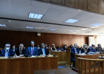 Δίκη στο Ειδικό Δικαστήριο με κατηγορούμενους τον πρώην αναπληρωτή υπουργό Δικαιοσύνης της κυβέρνησης ΣΥΡΙΖΑ - ΑΝΕΛ Δημήτρη Παπαγγελόπουλο και την πρώην επικεφαλής της εισαγγελίας Διαφθοράς Ελένη Τουλουπάκη, Δευτέρα 19 Σεπτεμβρίου 2022. (Φωτ.: Eurokinissi/Τατιάνα Μπόλαρη)